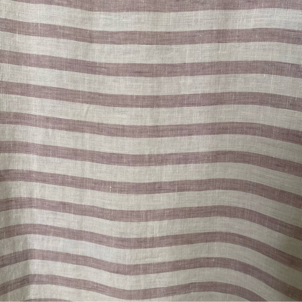 Sigrid Olsen 100% Linen Striped Button Back Tunic… - image 4